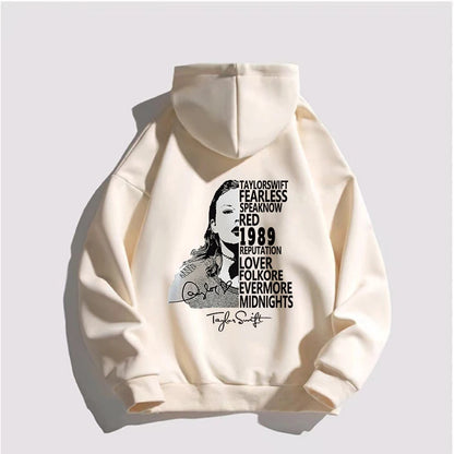 Autumn Winter Hoodies For Men Women Sweater Taylor【Mindnights】Album Print Sweatshirt Unisex Pullovers Hooded Hip Hop Streetwear