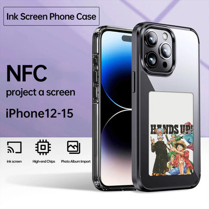 NFC Function Phone Case 3.7 Inches Screen Display Mob For IPhone 13 14 15 Wireless Transmission Screen Projection Phone Case